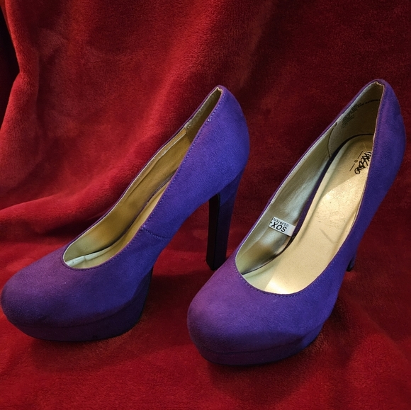 Mossimo Purple Suede Platform Stilettos Pumps-Size 8.5 - Picture 2 of 12